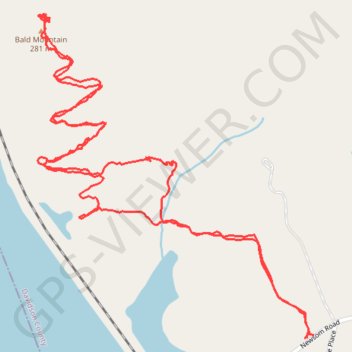 Bald Mountain Trail trail, distance, elevation, map, profile, GPS track