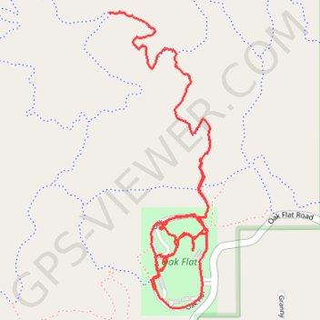 Oak Flat trail, distance, elevation, map, profile, GPS track