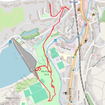Memorial Park loop trail, distance, elevation, map, profile, GPS track