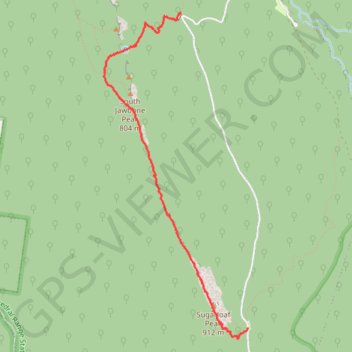 Sugarloaf Peak - South Jawbone Peak trail, distance, elevation, map, profile, GPS track