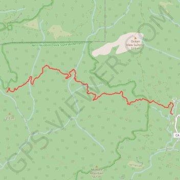 Silver Falls via Sunset Trail in Big Basin Redwoods State Park trail, distance, elevation, map, profile, GPS track