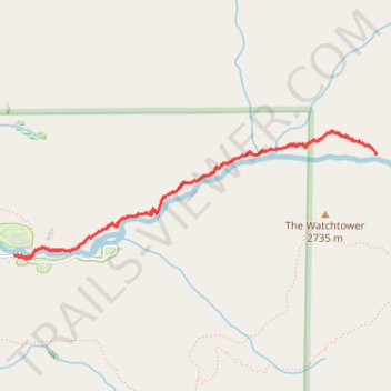 Tokopah Falls Trail in Sequoia National Park trail, distance, elevation, map, profile, GPS track