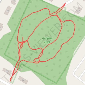 Grafton Park Loop trail, distance, elevation, map, profile, GPS track