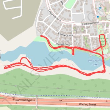 Whitecliffe Lakes Parkrun trail, distance, elevation, map, profile, GPS track