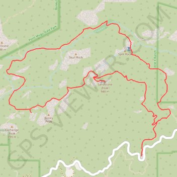 Sandstone Peak and Inspiration Point Loop via Backbone Trail and Mishe Mokwa Trail trail, distance, elevation, map, profile, GPS track
