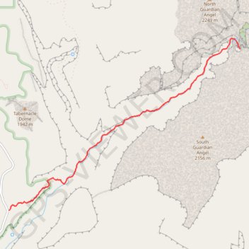 The Subway Trail trail, distance, elevation, map, profile, GPS track
