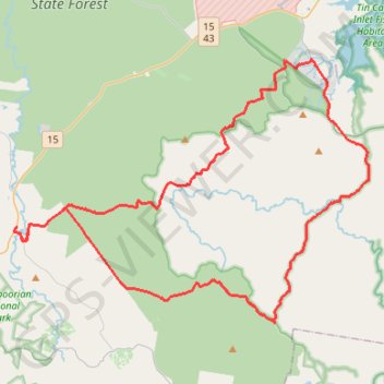 Goomboorian - Cooloola Cove trail, distance, elevation, map, profile, GPS track