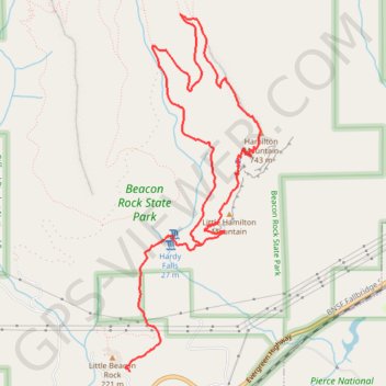 Hamilton Mountain Loop Trail via Little Hamilton Mountain and Hamilton Saddle trail, distance, elevation, map, profile, GPS track