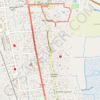 Tracked with OSMTracker for Android™ trail, distance, elevation, map, profile, GPS track