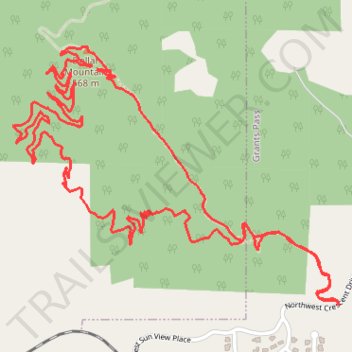 Dollar Mountain Loop Trail trail, distance, elevation, map, profile, GPS track