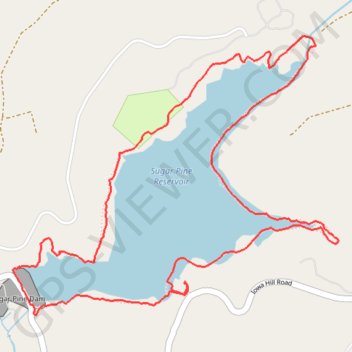 Sugar Pine Reservoir Loop trail, distance, elevation, map, profile, GPS track