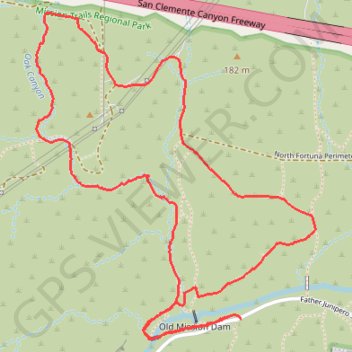 Grasslands Loop Trail and Oak Canyon Trail in Mission Trails Regional Park trail, distance, elevation, map, profile, GPS track