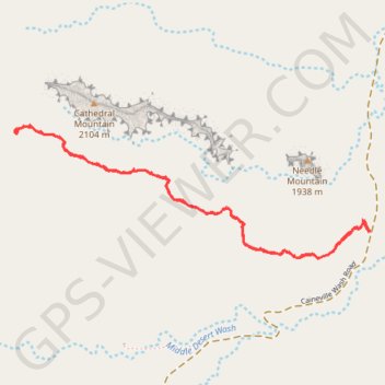 Cathedrals Trail trail, distance, elevation, map, profile, GPS track