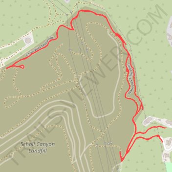 Outskirts of Scholl Canyon Landfill trail, distance, elevation, map, profile, GPS track