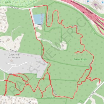 Taxter Ridge Loop Trails trail, distance, elevation, map, profile, GPS track