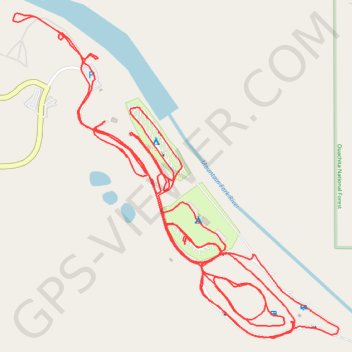 Campgrounds in Beaver Bend trail, distance, elevation, map, profile, GPS track