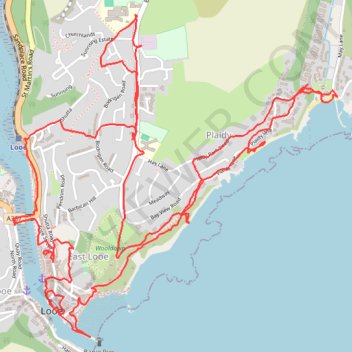 Looe trail, distance, elevation, map, profile, GPS track