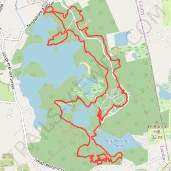 Massasoit State Park trail, distance, elevation, map, profile, GPS track