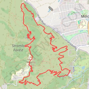 Stromlo Forest Loop trail, distance, elevation, map, profile, GPS track