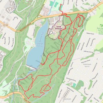 Turtle Back Mountain Biking trail, distance, elevation, map, profile, GPS track