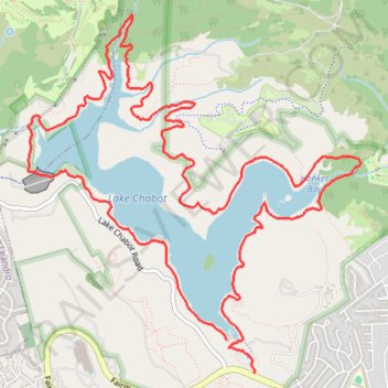 Walking around Lake Chabot trail, distance, elevation, map, profile, GPS track