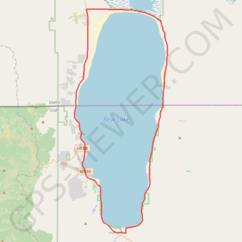 Cycling Bear Lake trail, distance, elevation, map, profile, GPS track