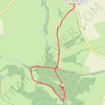 Lewesdon loop walk trail, distance, elevation, map, profile, GPS track