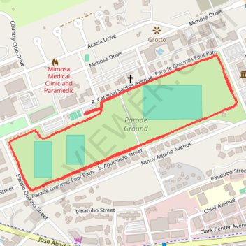 Parade Ground loops trail, distance, elevation, map, profile, GPS track