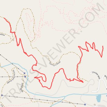 Big Thigh Country trail, distance, elevation, map, profile, GPS track