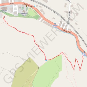 Vale to Barewise Bridge trail, distance, elevation, map, profile, GPS track