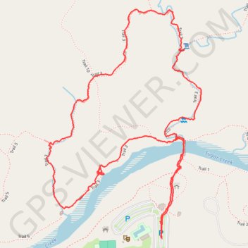 Loop Trail 3 in Turkey Run State Park trail, distance, elevation, map, profile, GPS track