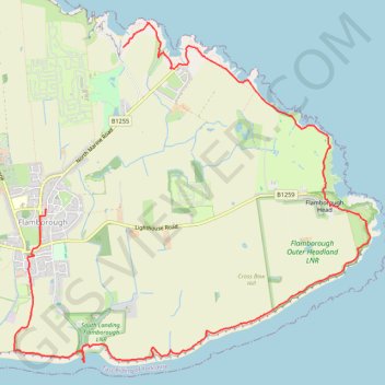Flamborough Loop trail, distance, elevation, map, profile, GPS track