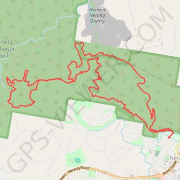 Nerang National Park Loop trail, distance, elevation, map, profile, GPS track