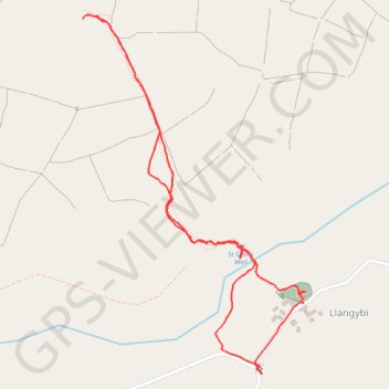 Ffynnon Gybi walk trail, distance, elevation, map, profile, GPS track