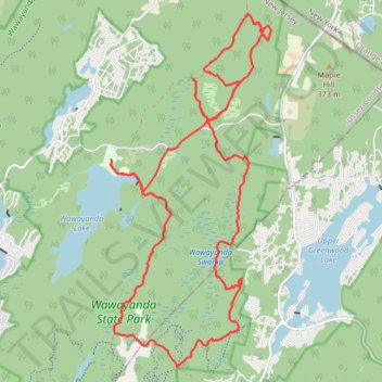 Swampy Wawayanda trail, distance, elevation, map, profile, GPS track