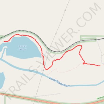 Wallula horse trail and hunting roads trail, distance, elevation, map, profile, GPS track
