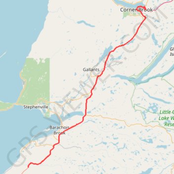 Robinson's Junction - Corner Brook trail, distance, elevation, map, profile, GPS track