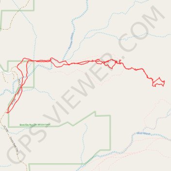 Bisti Badlands Loop trail, distance, elevation, map, profile, GPS track