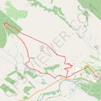 Walk up Drumour and down Tombane trail, distance, elevation, map, profile, GPS track