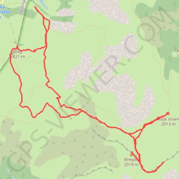 Zelengora - Bregoc - Kozije strane - Stog trail, distance, elevation, map, profile, GPS track