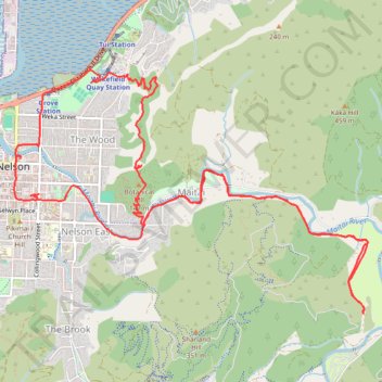Nelson, Maitai Valley trail, distance, elevation, map, profile, GPS track