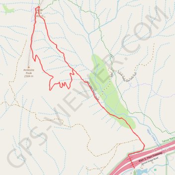 Andesite Peak Loop via Castle Valley North Road and Hole in the Ground trail, distance, elevation, map, profile, GPS track