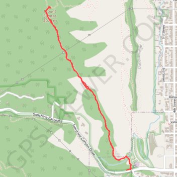 Mount Sanitas Trail in City of Boulder Open Space and Mountain Parks trail, distance, elevation, map, profile, GPS track