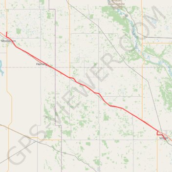 Moosomin - Virden trail, distance, elevation, map, profile, GPS track