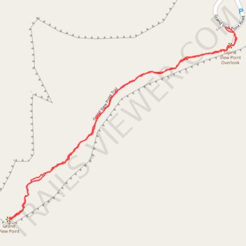 Grand View Point Trail in Canyonlands National Park trail, distance, elevation, map, profile, GPS track