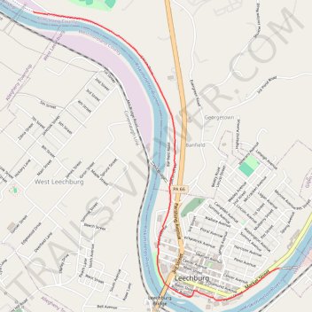 Leechburg Towpath Trail trail, distance, elevation, map, profile, GPS track