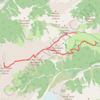Hiking out to 3rd Burroughs Mountain near Rainier trail, distance, elevation, map, profile, GPS track