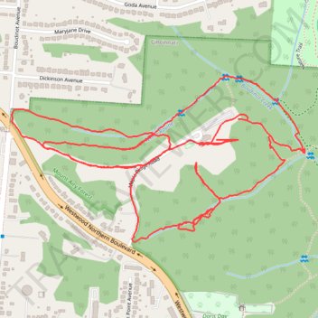 Mount Airy Forest Maple Ridge Area trail, distance, elevation, map, profile, GPS track