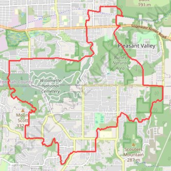 Portland Cyclocross - Happy Valley trails trail, distance, elevation, map, profile, GPS track
