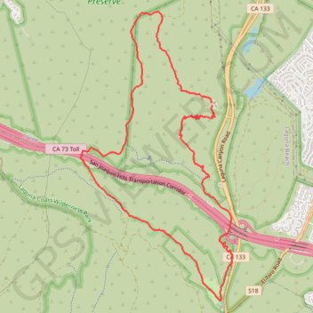 Laguna Coast Wilderness Park Loop trail, distance, elevation, map, profile, GPS track